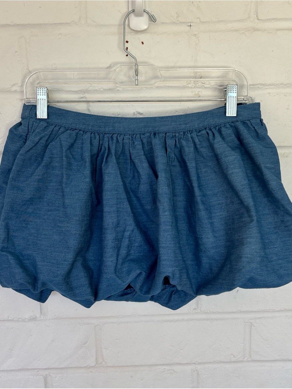 Hollister Denim-Blue Bubble Mini Skirt